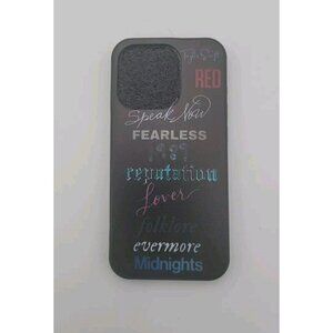 Taylor Swift Apple iPhone 15 Pro Silicone Case New‎ Black Reputation Midnights